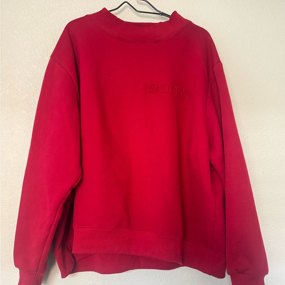 Parke Red Mockneck Sweatshirt
